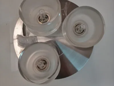 Lámpara de techo cristal y metal