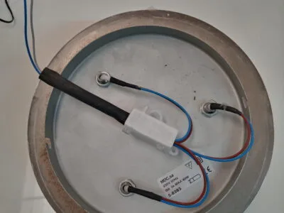 Lámpara de techo cristal y metal