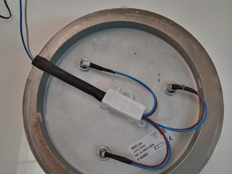 Lámpara de techo cristal y metal