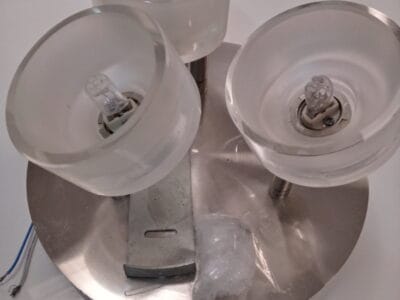 Lámpara de techo cristal y metal