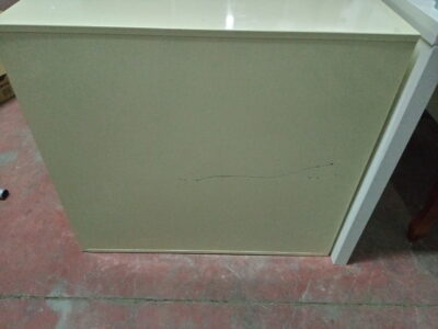 Archivador de metal con 2 cajones, beige