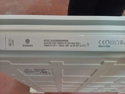 4 paneles led de 60x60cm y 29,5w