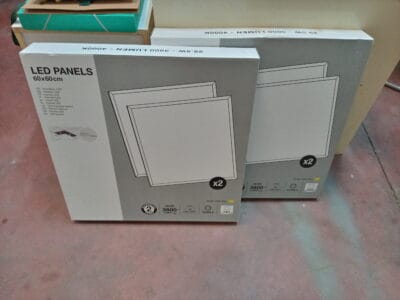 4 paneles led de 60x60cm y 29,5w