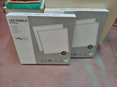 4 paneles led de 60x60cm y 29,5w