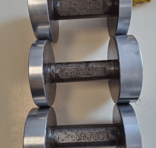 Calibre de tampón liso pasa/no pasa, 60-70-74mm