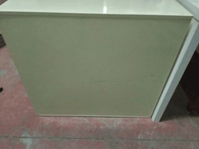 Archivador de metal con 2 cajones, beige