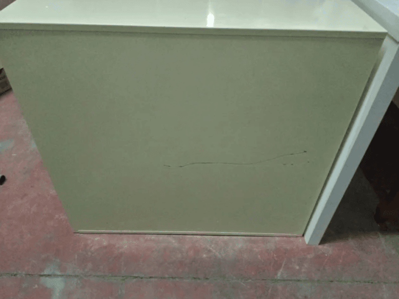 Archivador de metal con 2 cajones, beige